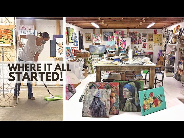 I Turned My Basement Into an Art Studio with a DIY Wall Easel… 12 Years Later