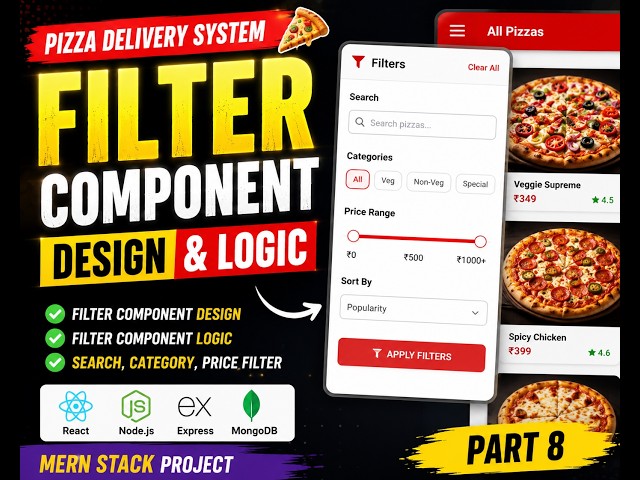 React Project Tutorial | Dynamic Pizza Filter Component Explained