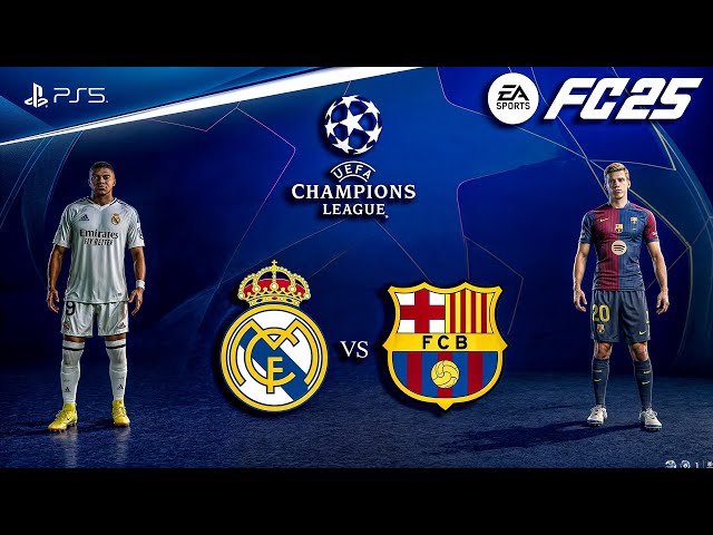 FC 25 - Real Madrid vs. Barcelona Ft. Yamal, Mbappe, | UEFA Champions League Final | PS5™ [4K60]
