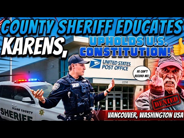 🚨 **1st Amendment Audit** Angry Karen Boomer gets Educated at Post Office by County Sheriff (WCP #6)