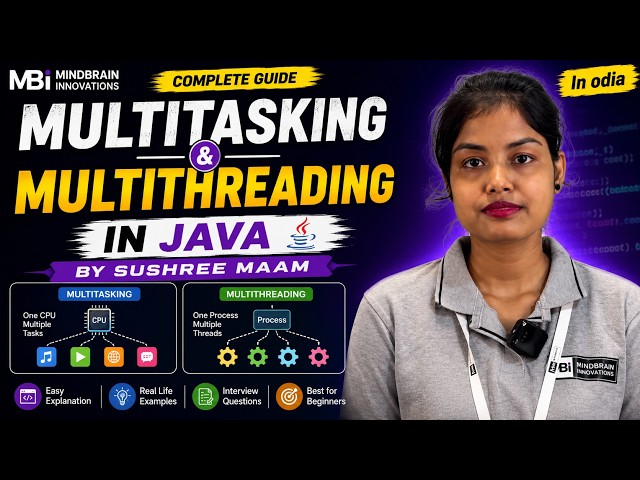 Multitasking & Multithreading in Java | Complete Guide for Beginners | In Odia | Sushree Maam