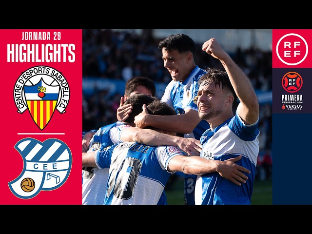 Resumen #PrimeraFederación | CE Sabadell FC 4-0 CE Europa | Jornada 29 | Temporada 2025/26