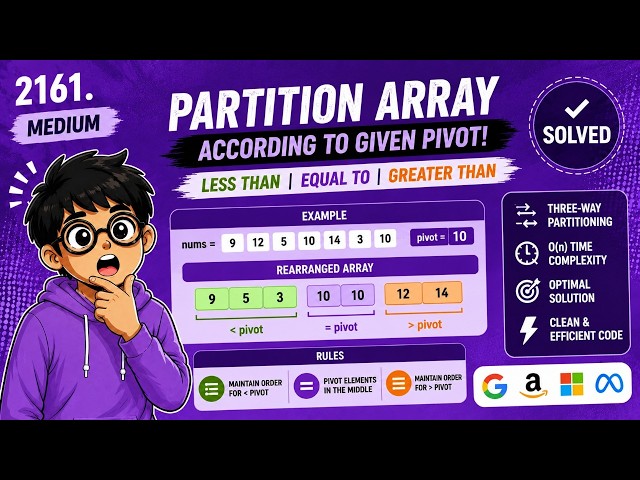 Partition Array According to Given Pivot | LeetCode 2161 |