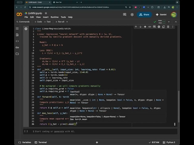 DL1.2: Linear Regression via Neural Networks in Python | From-Scratch Guide