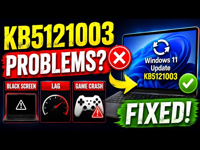 Windows 11 KB5121003 Update Problems? Fix Black Screen, Lag & Game Crash