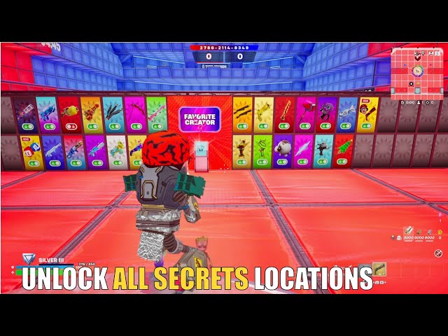SUPER RED VS BLUE TYPICAL GAMER MAP FORTNITE - ALL SECRETS LOCATIONS PART 17 (BOOYAH PISTOL)