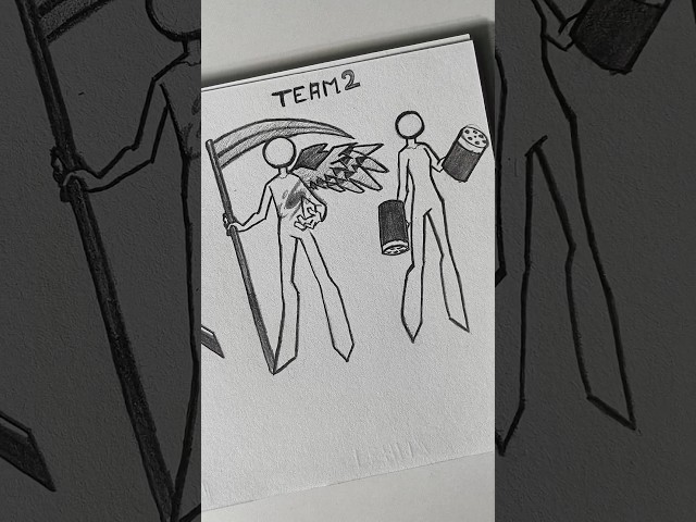 Cómo dibujar un stickman con armas ✏️(equipo)#tutorial #dibujo #stickman #fyp