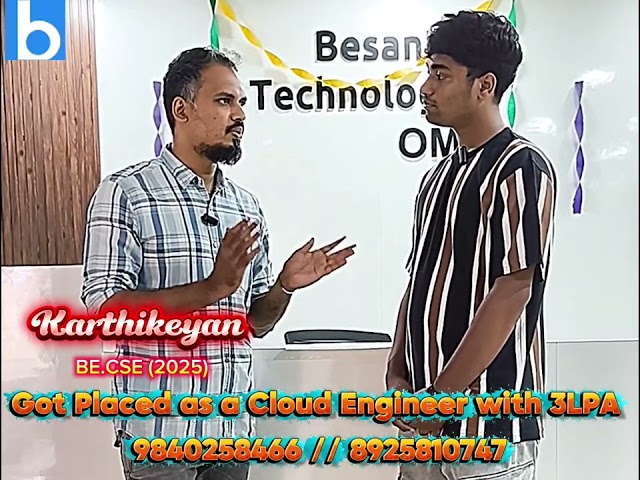 From Fresher to Cloud Engineer | Real Success Story | Besant Technologies OMR