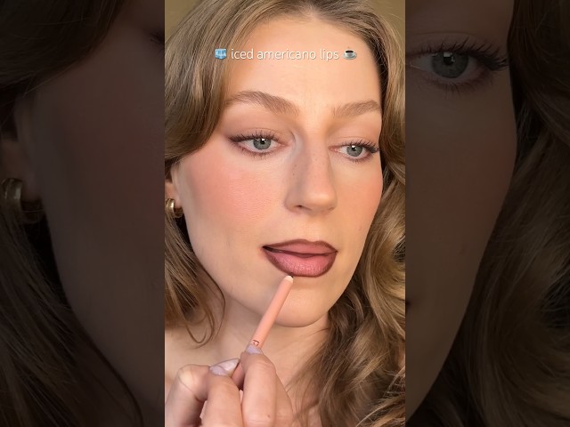 Fall Lip Combo: Deep Brown Liner & Clear Gloss 🤎 #lipcombo #makeup