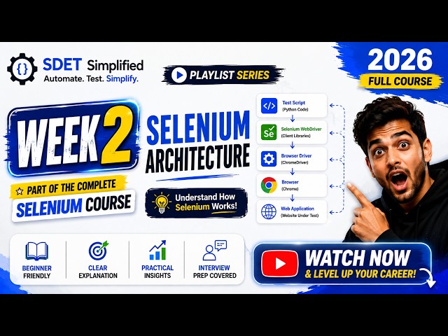 Selenium Architecture Explained | Selenium with Python Full Course 2026 | Interview Prep