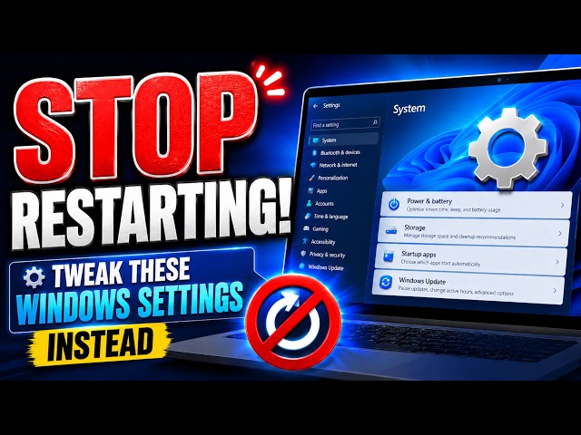 DEJA DE REINICIAR: ¡Mejor ajusta estos 5 parámetros de Windows!