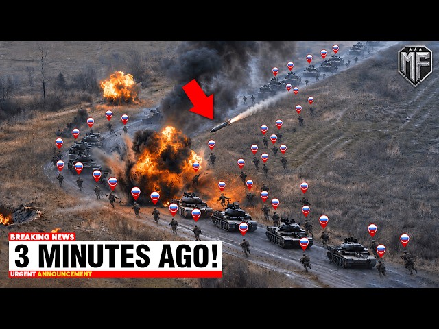 Huge Russian Military Convoy Try to Enter Ukraine - 3 Minutes Later, GONE!