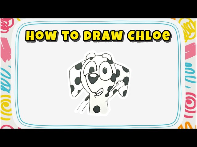 How to Draw Chloe from Bluey – Cartoon Puppy Tutorial with Colors