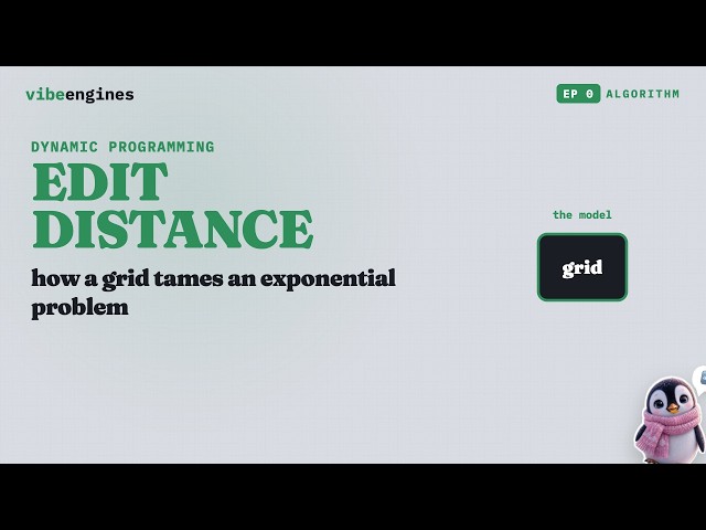 Edit Distance: How a Grid Tames an Exponential Problem (Dynamic Programming)