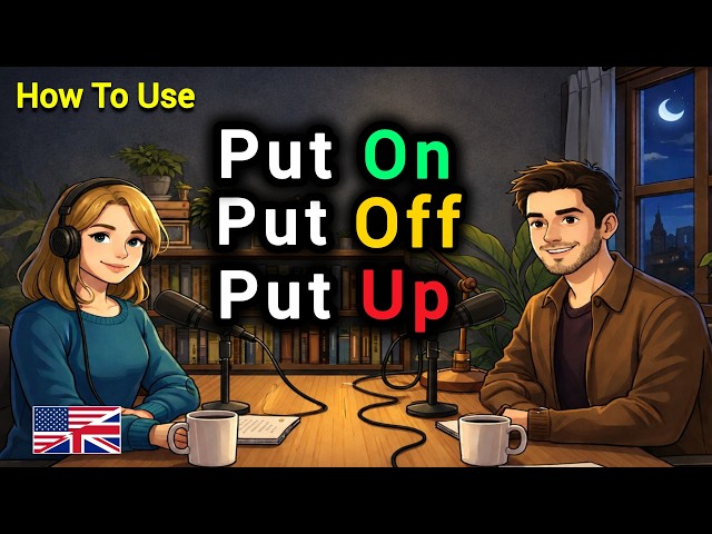 How to Use PUT, PUT ON, PUT OFF, PUT AWAY & PUT UP WITH in Real English Conversations