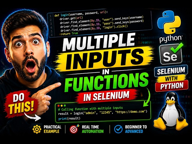 Multiple Inputs in Python Functions Automation Testing