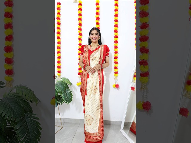 bengoli saree drape #saree #sareedraping #rekhamishra