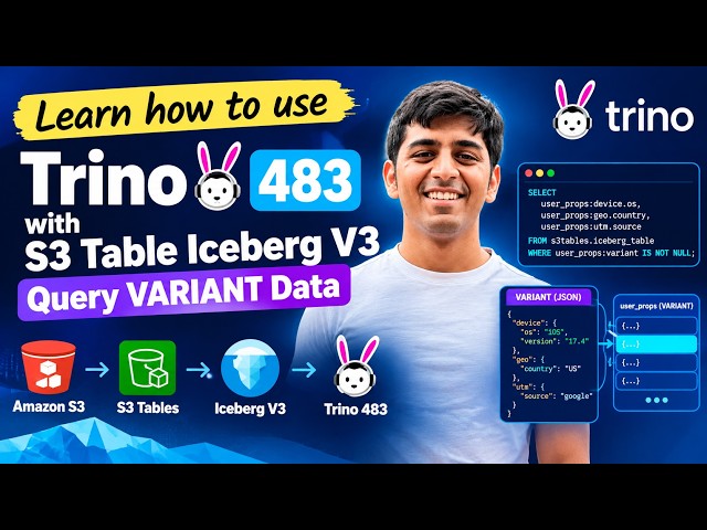 Guide for Beginners: Using Trino 483 with Apache Iceberg V3 (VARIANT) and Querying Data with Spark