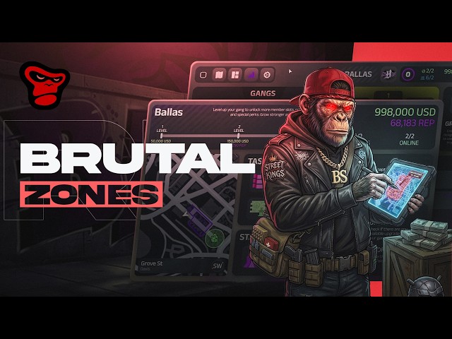 Most advanced Gang System Zone Update [ESX & QBCore] | Brutal Scripts