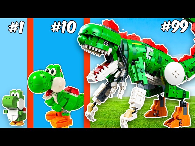 I Upgraded LEGO Yoshi From Tiny to Ultimate D-Rex | FUNZ Bricks