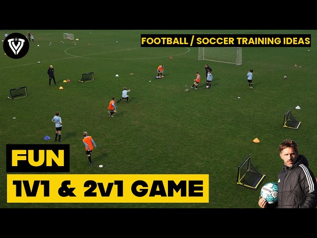 Fun 1v1 & 2v1 Game | Soccer drills - Football training