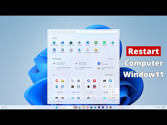 How to Restart Computer Windows 11