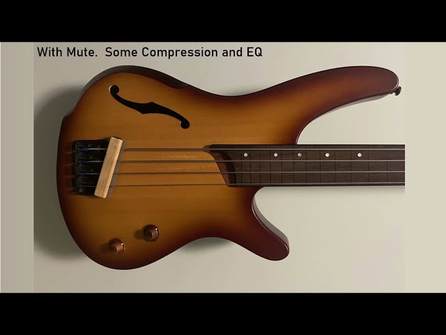 Upright bass sound from Ibanez SRH500F using mute and impulse response (IR)