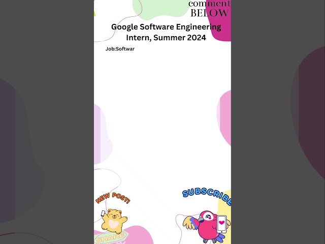 Google Software Engineering Summer Intern 2023: Apply Now and Get Selected bangalore job #jobvacancy