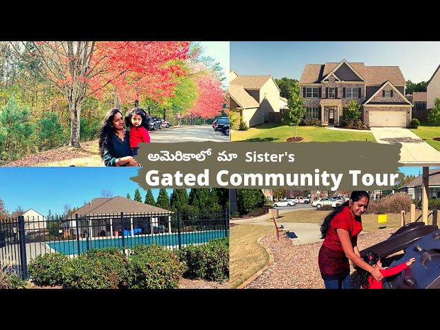 Our Community Tour in USA | Parks In America | USA Community Tour  | Telugu Vlogs In USA