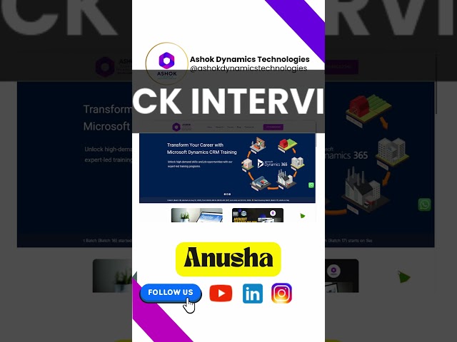 Anusha Mock Interview Business Rules concepts in CRM#software #jobsarch#course#lowcode#wfh#placement