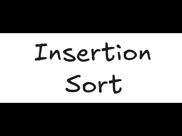 Insertion Sort Algorithm in Java