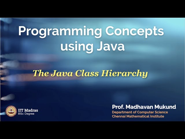 The Java class hierarchy