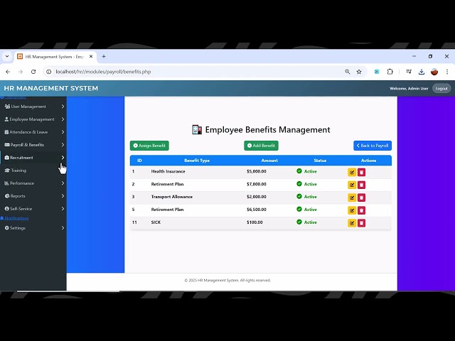 ADVANCED Human Resource Management System PHP , MYSQL  FREE SOURCE CODE DOWNLOAD