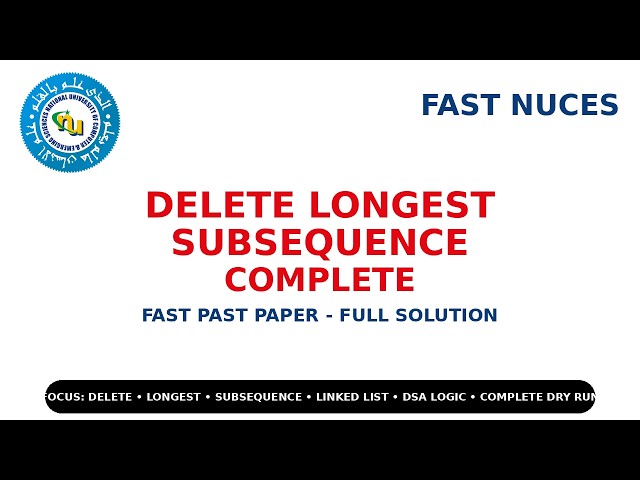 Delete Longest Subsequence Complete Code.