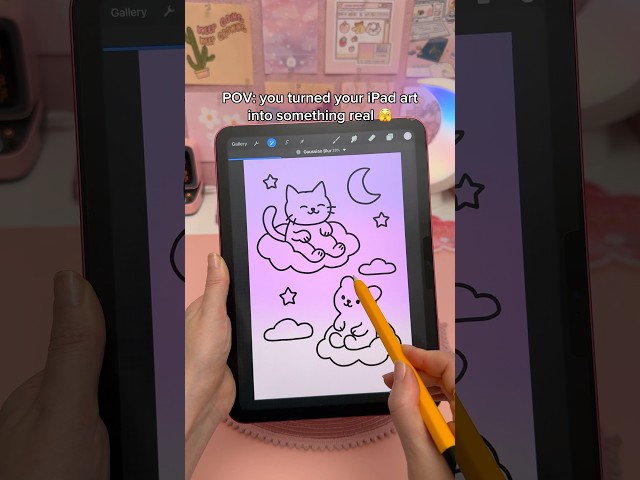 Turned my iPad art into something real 🫣 digital drawing | procreate + printful