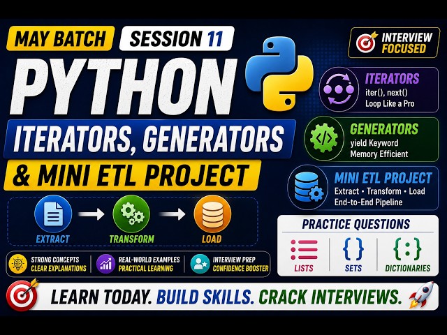 Python Iterators, Generators & Mini ETL Project| June Batch DE Roadmap #11