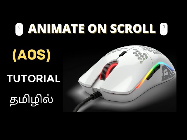 Animate On Scroll (AOS) Tutorial In Tamil | AOS Javascript Library In Tamil | #aos #animation #js