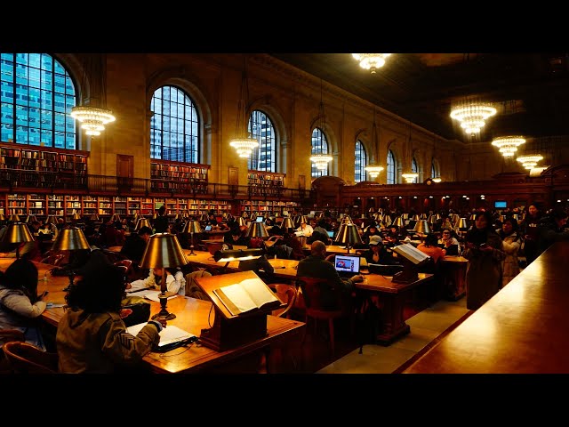 ASMR Library Ambience Sounds: 6 Hours Focus & Study White Noise |  3D Binaural Recording | #ASMR