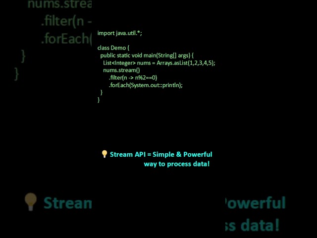 What is the Stream API in Java? | Java 8 Feature Explained #shorts