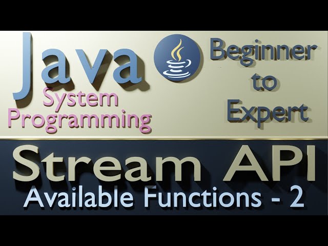 5.2 Java - Stream Functions