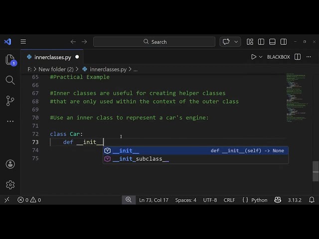 (26) Python Inner Classes | Python for Beginners 2026