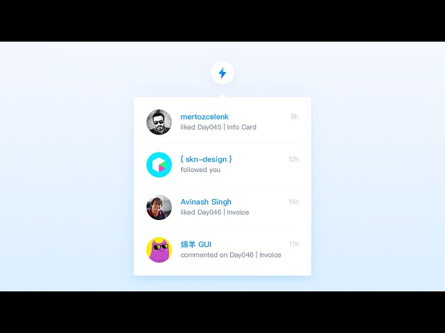 CSS SpeedCode Activity Feed UI