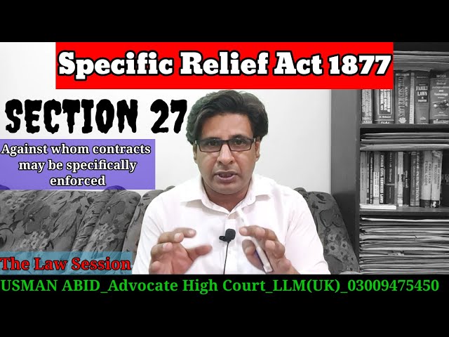 section 27 specific relief act 1877|