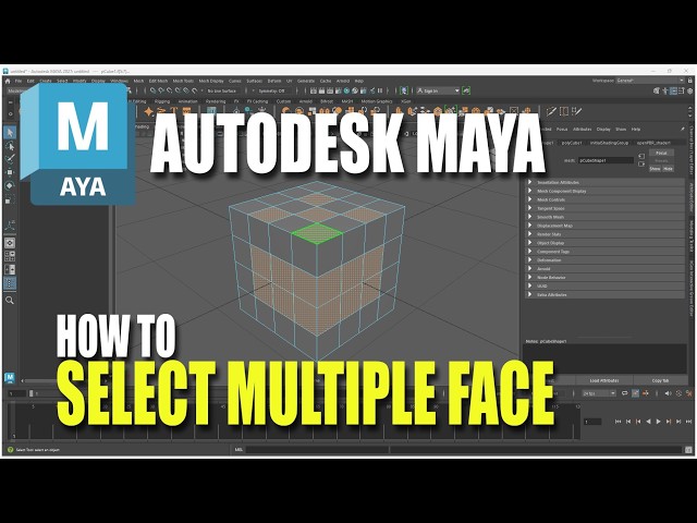 Autodesk Maya How To Select Multiple Faces
