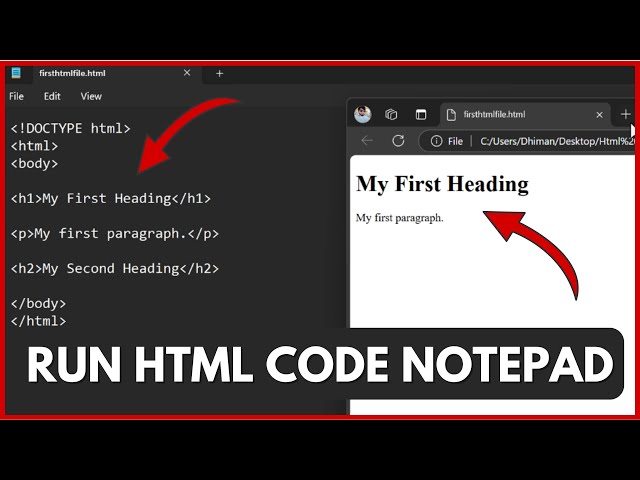How to Run HTML Code in Notepad Windows 11/10 (Easy Guide)