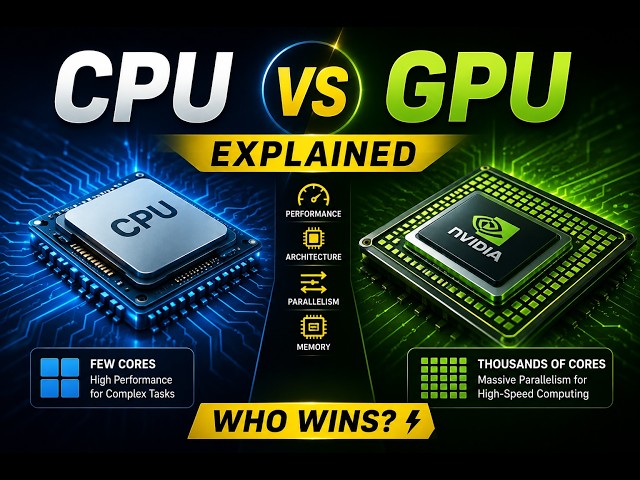 CPU vs GPU Explained | What’s the Difference? |  @NVIDIADeveloper @NVIDIA #nvidia #nvidiastock