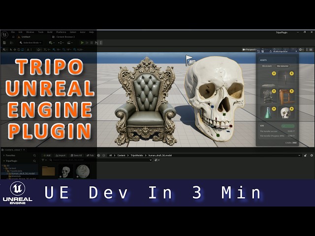 Tripo Bridge Tutorial – AI Models Directly in Unreal Engine!
