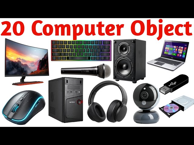 20 Computer Object Names | Computer Objects in Hindi & English | Kids Technology Learning