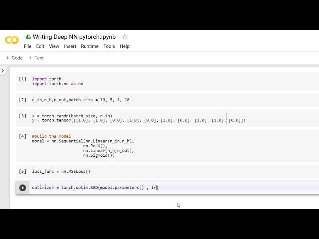 Writing Deep neural network