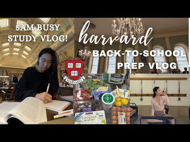harvard back-to-college PREP VLOG ✏️ 3 tips to ACE back-to-school season, study motivation, pilates